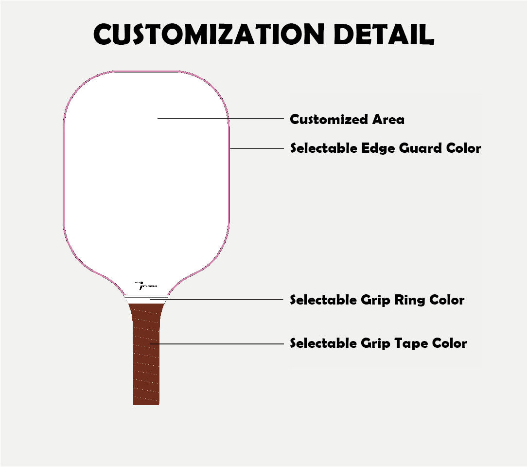 Pickleball Paddle - Adult T700 Carbon Fiber (Premium) (Customization)