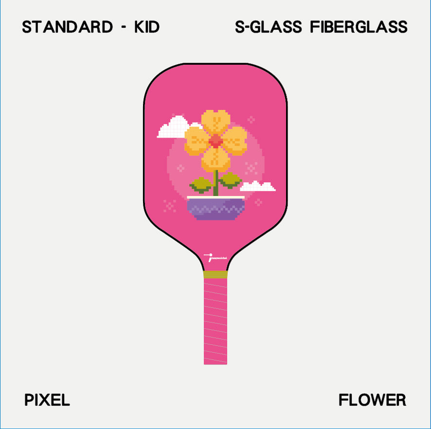 Pickleball Paddle - Kid - Pixel Flower – Jimmy Wonderland Studio