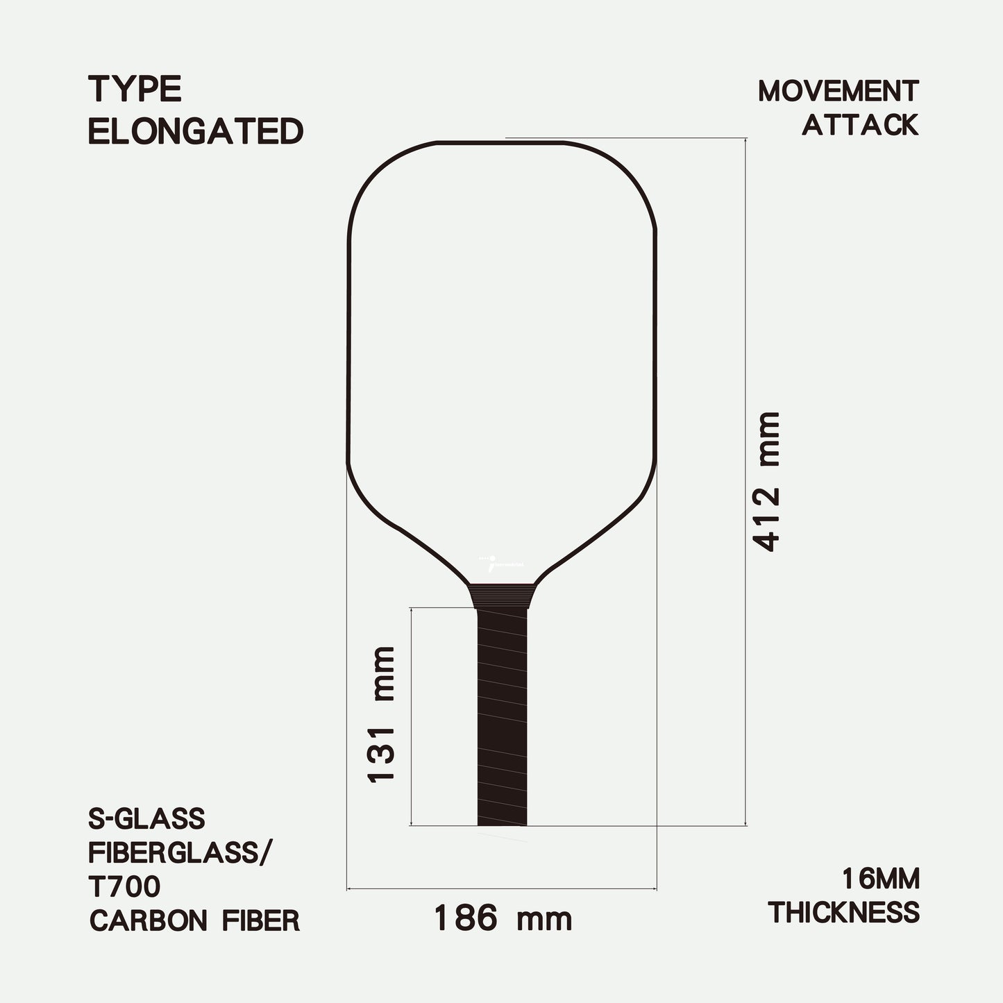Pickleball Paddle - Abstract - Orange