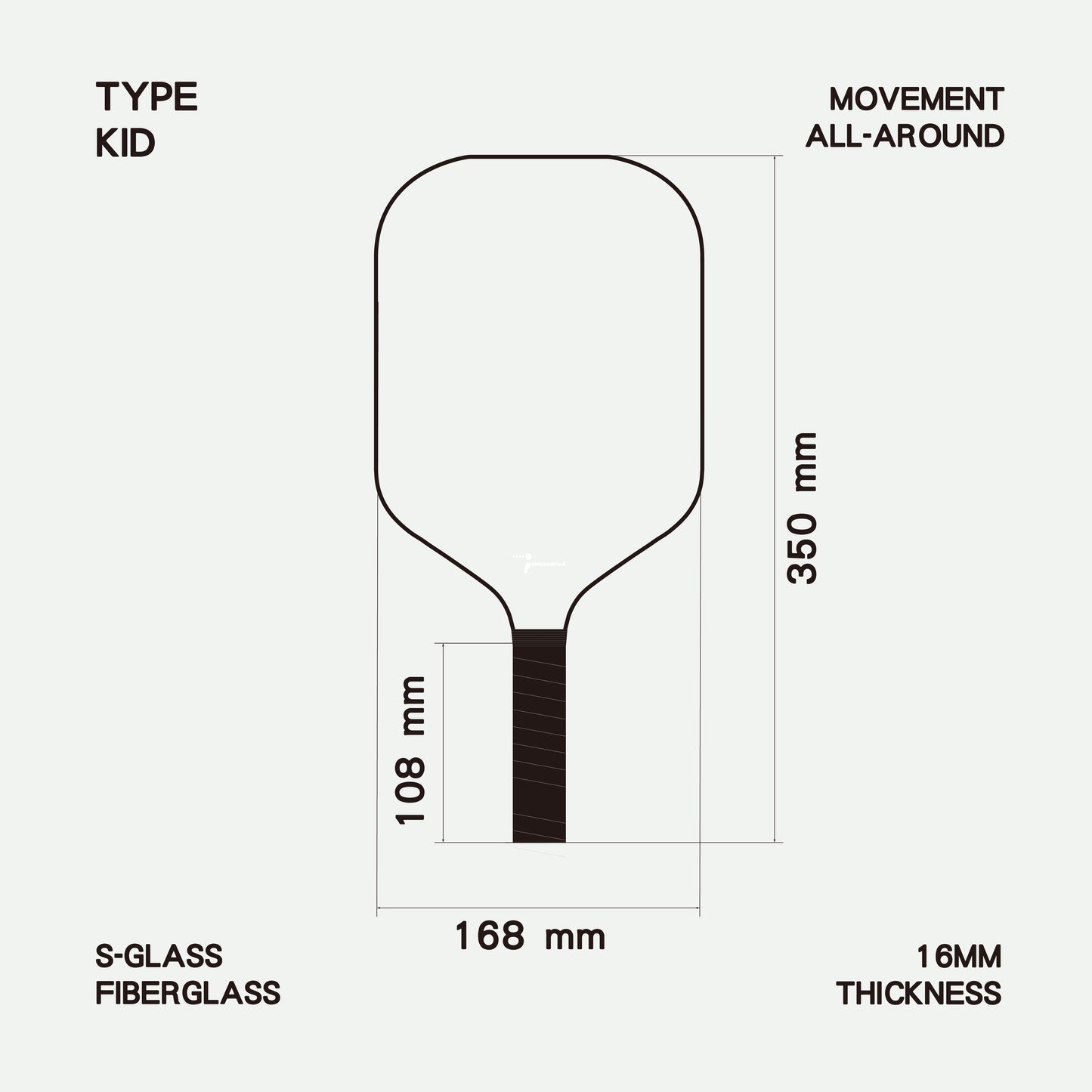 Pickleball Paddle - Kid - Pixel Cautus