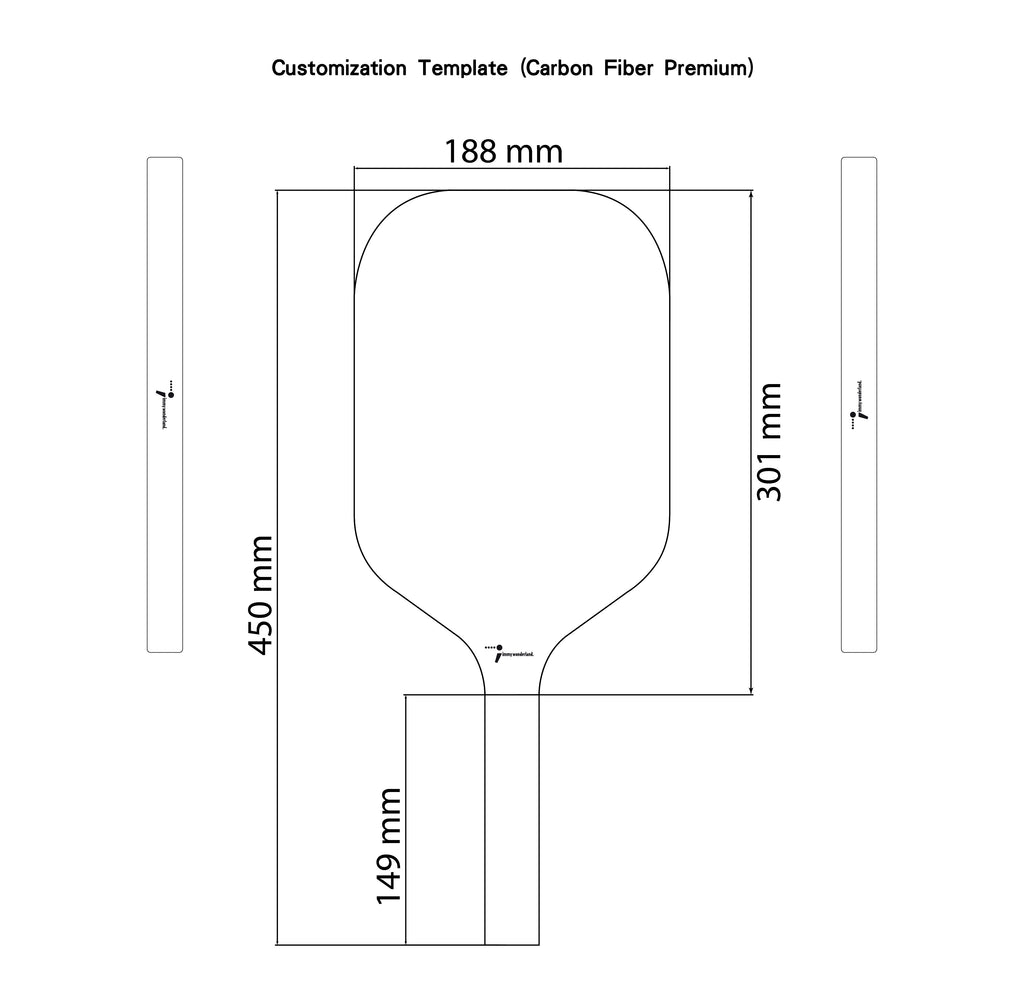 Pickleball Paddle - Adult T700 Carbon Fiber (Premium) (Customization)