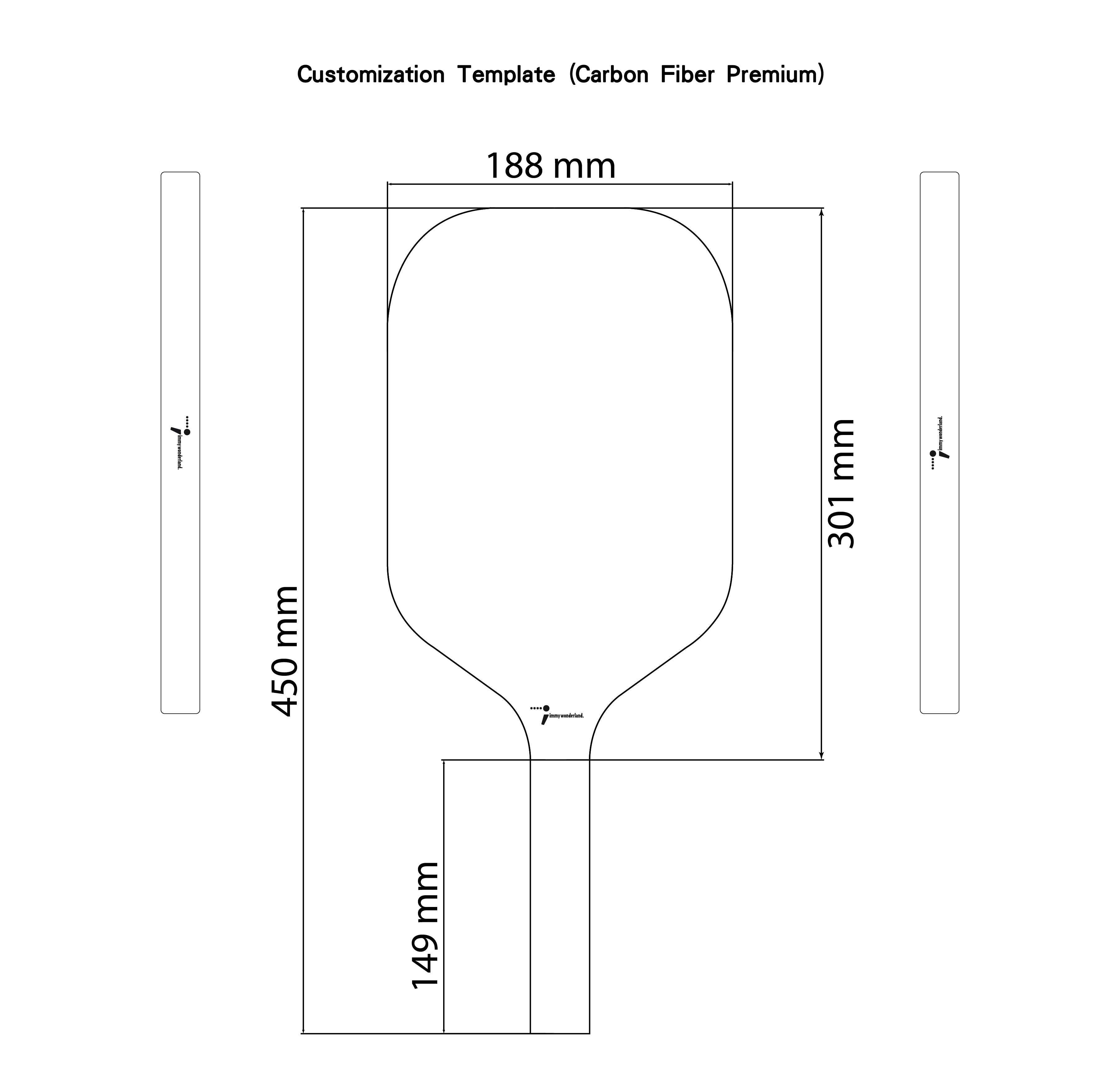 Pickleball Paddle - Adult T700 Carbon Fiber (Premium) (Customization)
