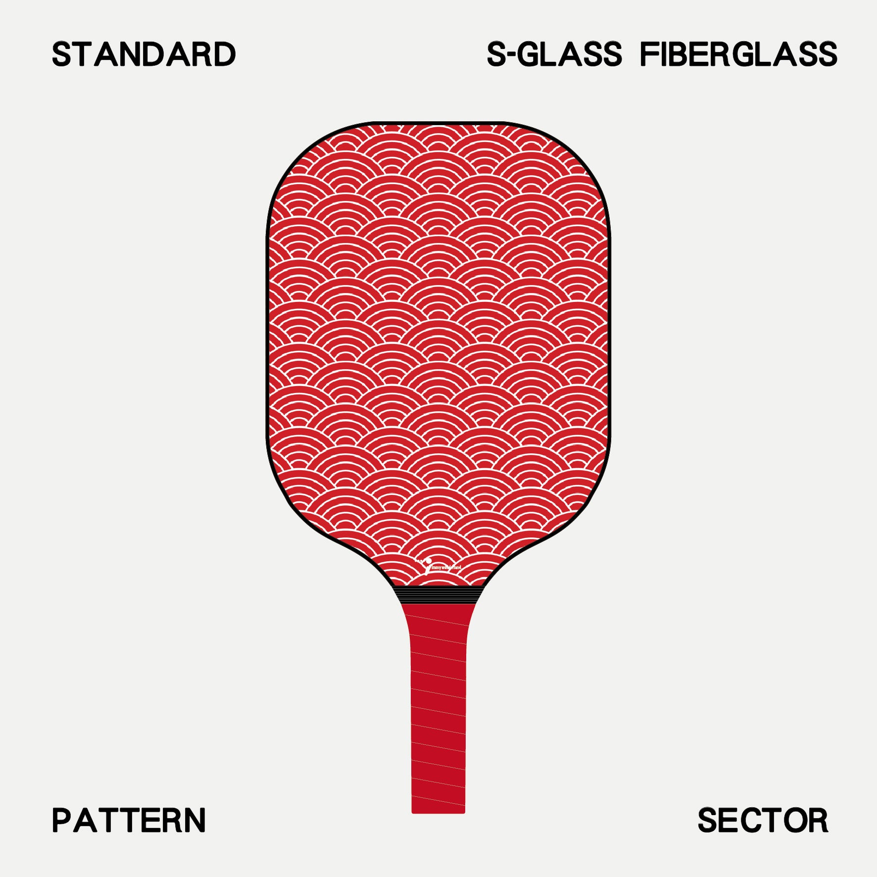 Pickleball Paddle - Pattern - Sector