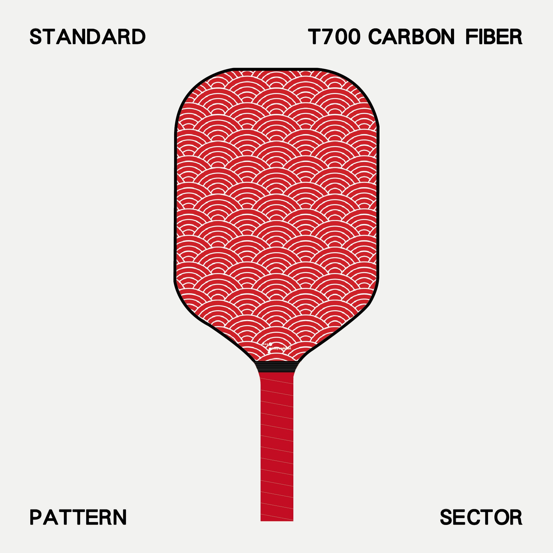 Pickleball Paddle - Pattern - Sector