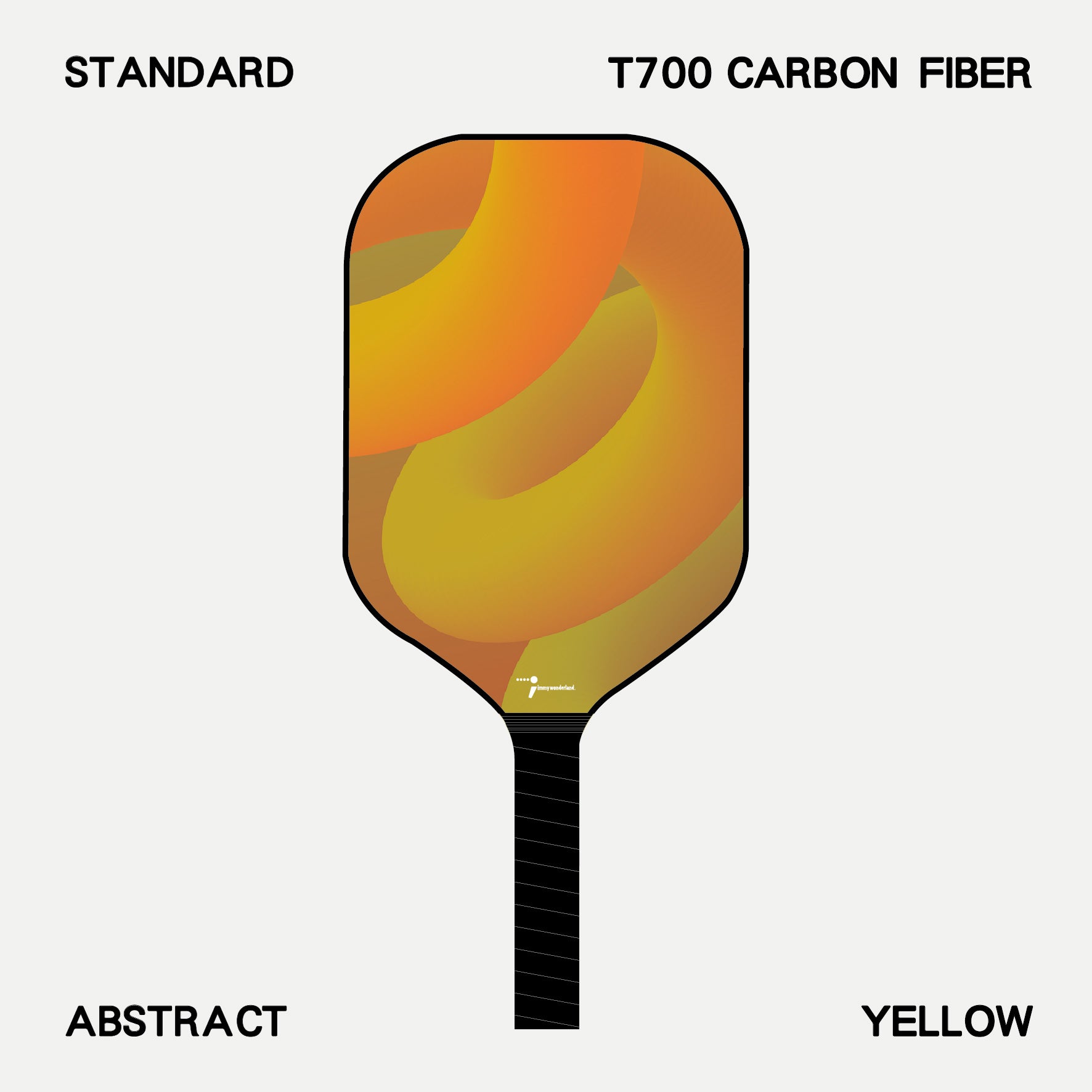 Pickleball Paddle - Abstract - Orange