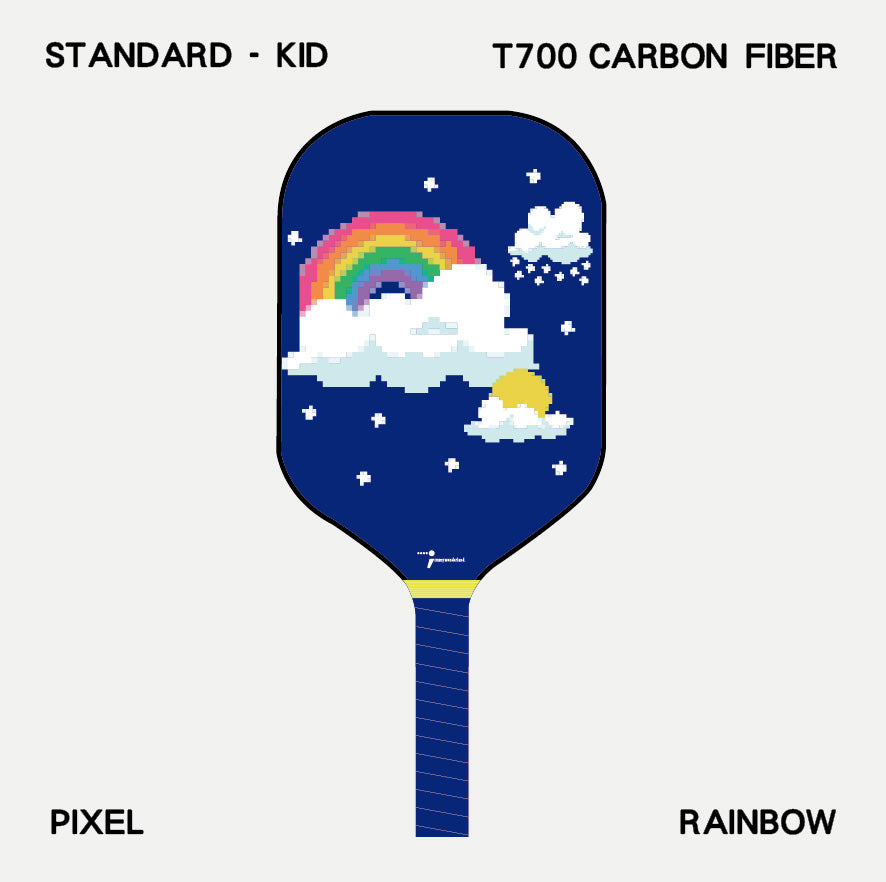 Pickleball Paddle - Kid - Pixel Rainbow