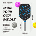 Pickleball Paddle - Adult T700 Carbon Fiber (Premium) (Customization)