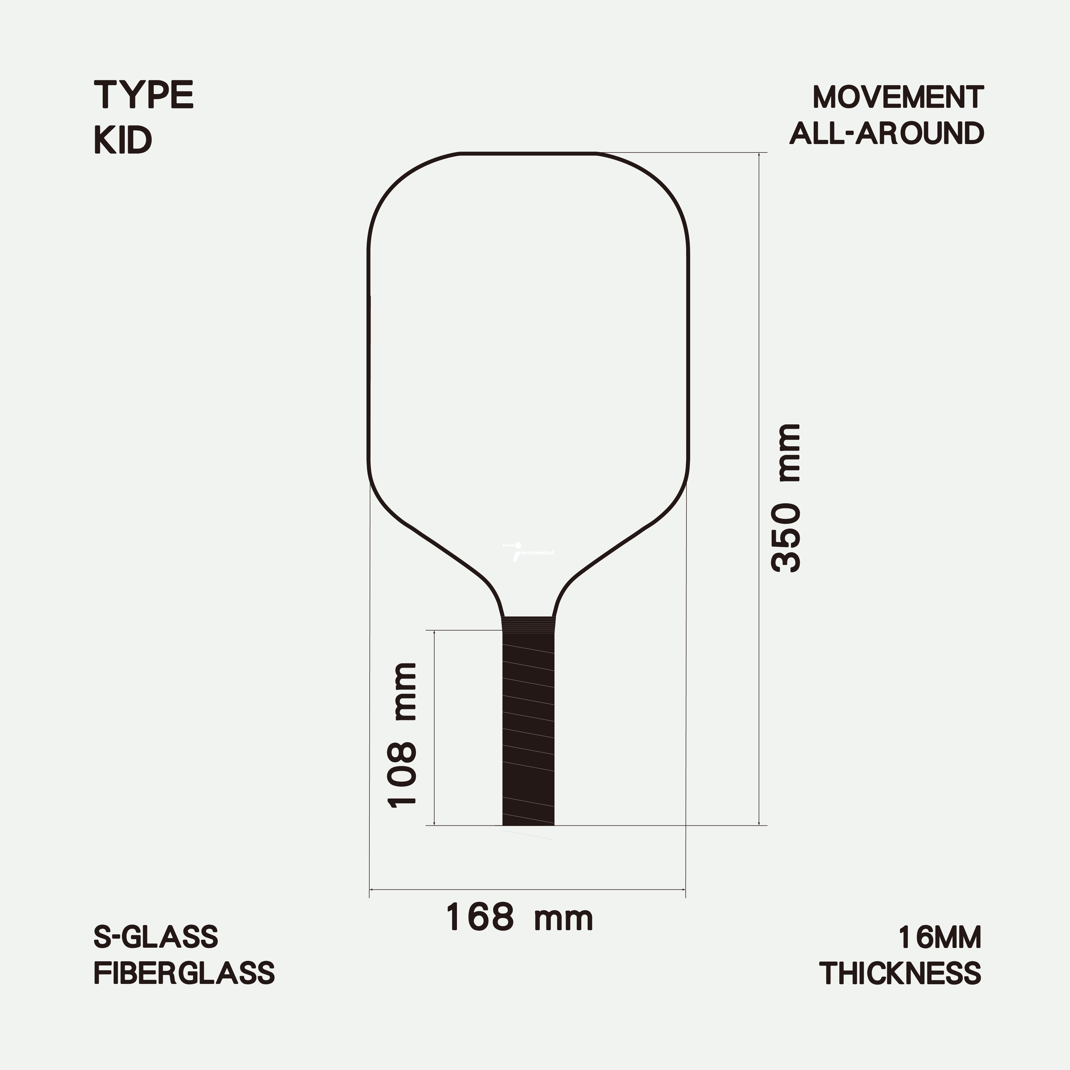 Pickleball Paddle - Kid (Customization)