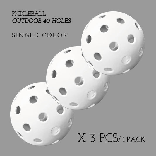 Pickleball Ball 40H [Outdoor Court] 3pcs