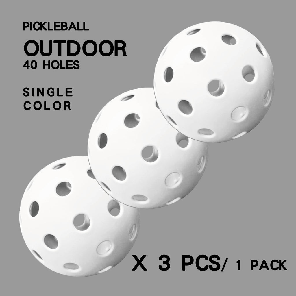 Pickleball Ball 40H [Outdoor Court] 3pcs