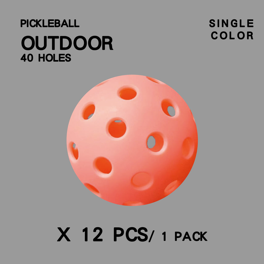 Pickleball Ball 40H [Outdoor Court] 12pcs